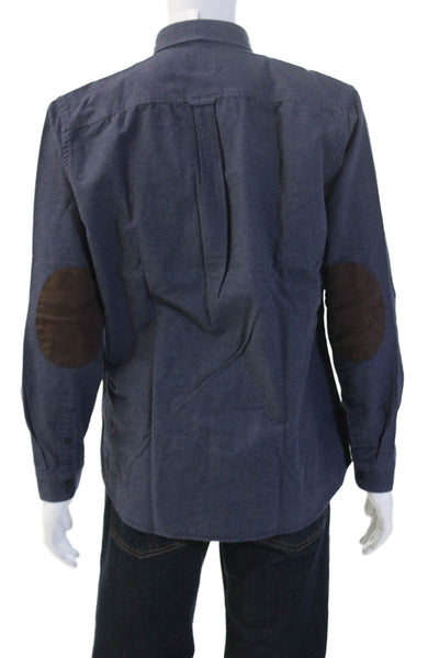 Frank & Oak Mens Button-Down Dark Blue Dress Shirt Long Sleeve Size XL