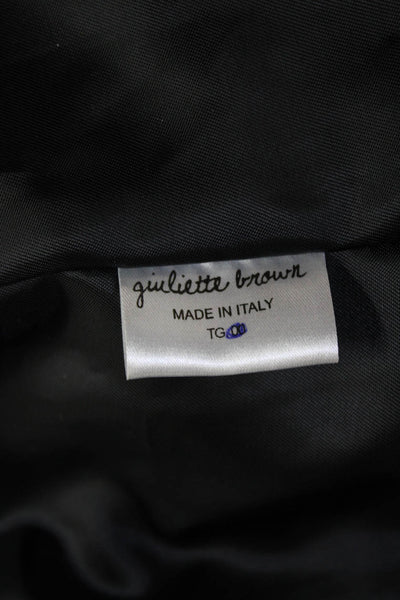 Giuliette Brown Womens Purple Collared Button Blazer Long Sleeve Cotton Size 00