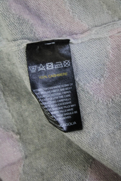 Jumper Unisex Gray 100% Cashmere Camouflage Crew Neck Pullover Sweater Size 3