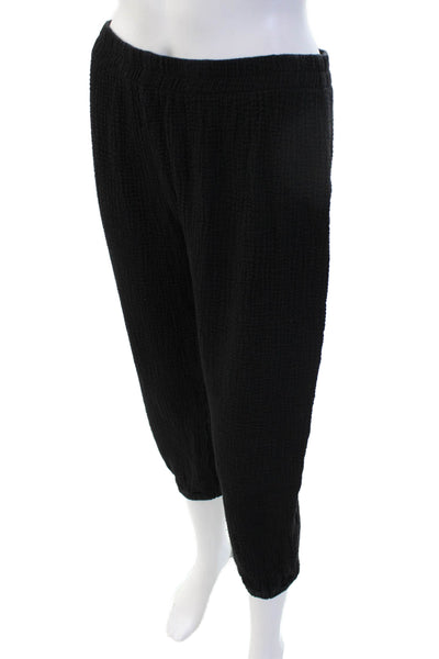 Red Haute Women Black Ankle Cropped Pants Polyester Size M