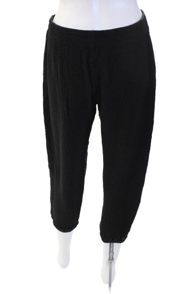Red Haute Women Black Ankle Cropped Pants Polyester Size M