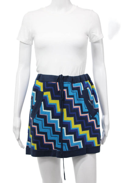 Missoni for Target Womens Mini Skirt Blue Geometric Rayon Size XL