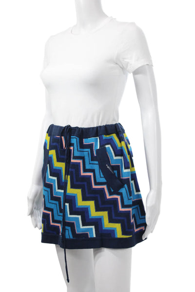 Missoni for Target Womens Mini Skirt Blue Geometric Rayon Size XL