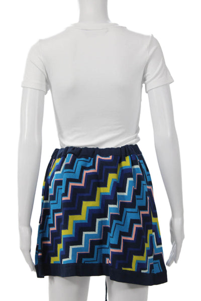 Missoni for Target Womens Mini Skirt Blue Geometric Rayon Size XL