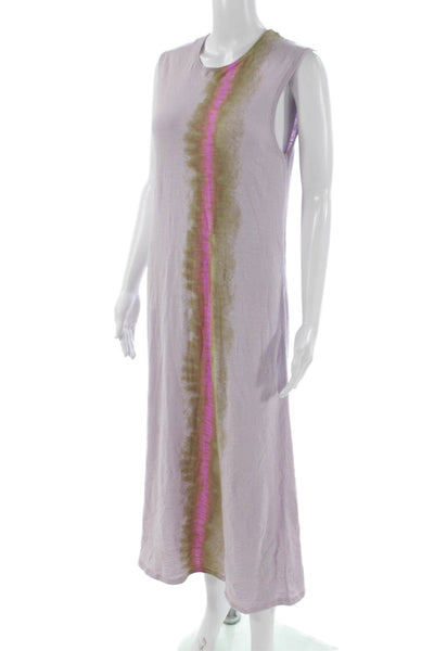 Lisa Todd Womens Maxi Tank Dress Purple Cotton Bohemian Sleeveless Long Size S