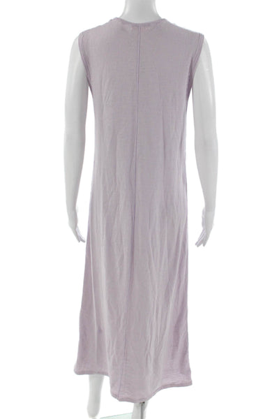Lisa Todd Womens Maxi Tank Dress Purple Cotton Bohemian Sleeveless Long Size S