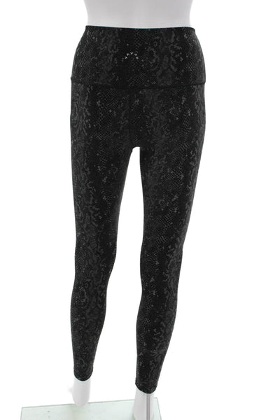 Varley Womens Ankle Animal Print Black Leggings Size XS
