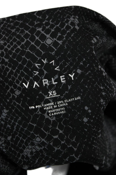 Varley Womens Ankle Animal Print Black Leggings Size XS