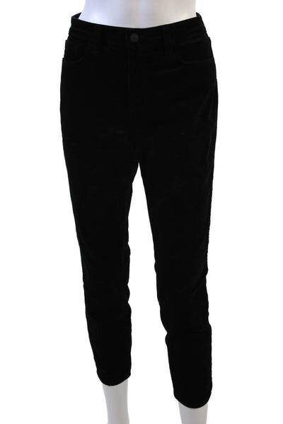 L Agence Womens Cropped Ankle Black Pants Size 27