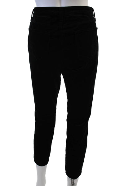 L Agence Womens Cropped Ankle Black Pants Size 27
