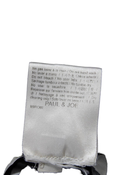 Paul & Joe Womens Collared Black Overcoat Button Closure Fall Size 34