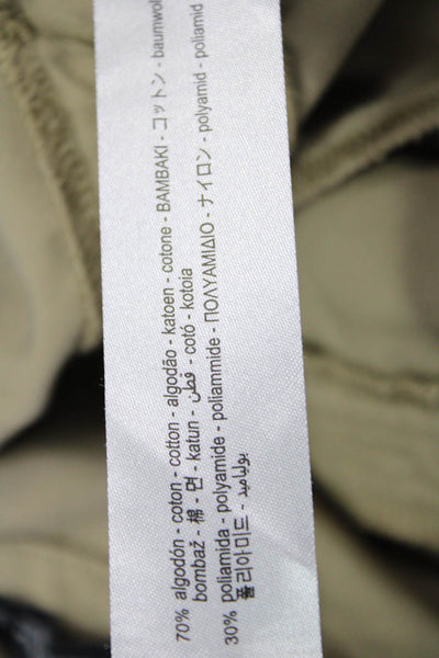 Zara Unisex Cargo Khaki Pants Beige Cotton Hook And Eye Army Size XS