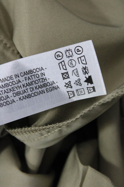 Zara Unisex Cargo Khaki Pants Beige Cotton Hook And Eye Army Size XS