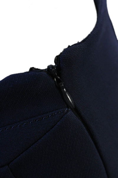 Derek Lam Women Dress Pants Dark Blue Wool Silk Blend Hook Eye Size 6