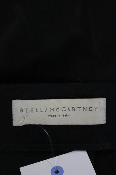 Stella McCartney Women Cropped Ankle Dress Pants Black Wool Silk Size 38