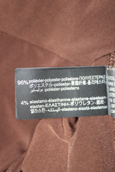 Zara Women Brown Sleeveless Tie Tank Top 96% Polyester Stretch Size S