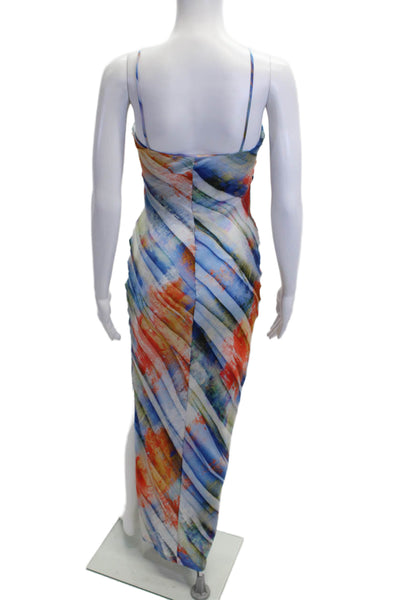 Kain Label Womens Maxi Slip Dress Blue V Neck Sleeveless 100% Poly Size S