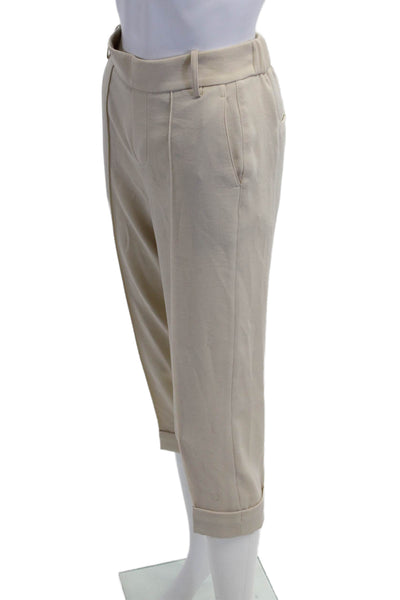 Vince Womens Cropped Dress Pants Beige Size 2XS