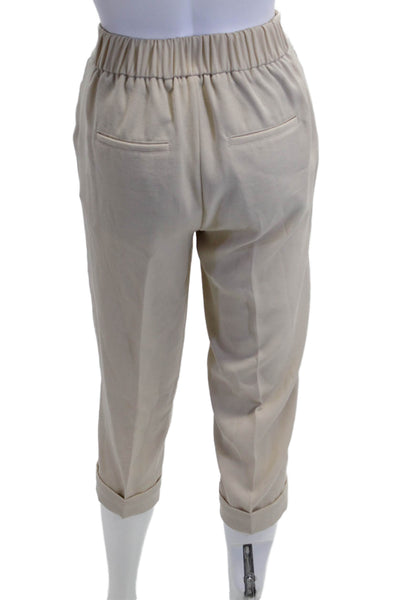 Vince Womens Cropped Dress Pants Beige Size 2XS
