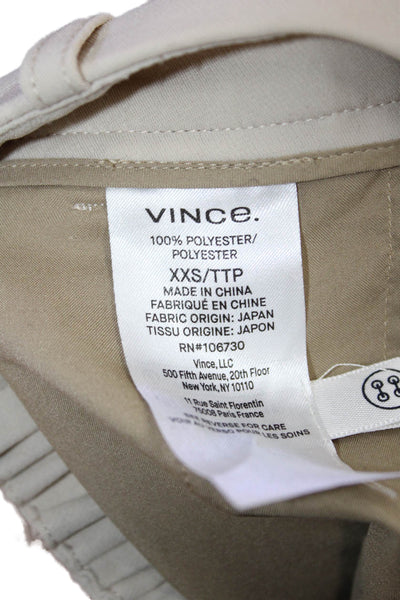 Vince Womens Cropped Dress Pants Beige Size 2XS