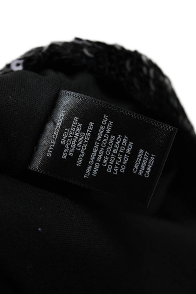 Sanctuary Womens Black Crew Neck Short Sleeve 80s T-Shirt Size L