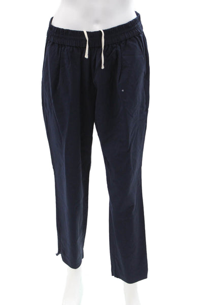 J Crew Unisex Dark Blue Jogger Sweatpants Drawstring Size 8