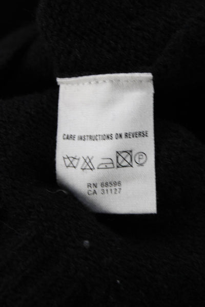 DKNY Mens Black Striped Wool Pullover Sweater Size L