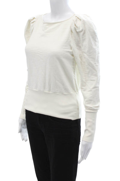 AG Adriano Goldschmied Women Cotton Jersey Long Sleeve T Shirt White Size S