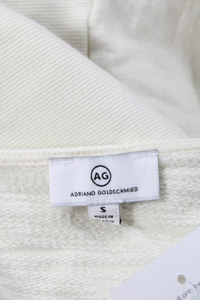 AG Adriano Goldschmied Women Cotton Jersey Long Sleeve T Shirt White Size S