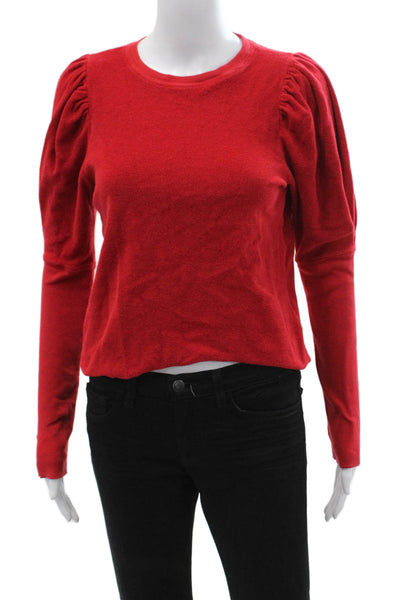 Goldie Womens Red 100% Cotton Crew Neck Pullover Sweater Long Sleeve Size XS