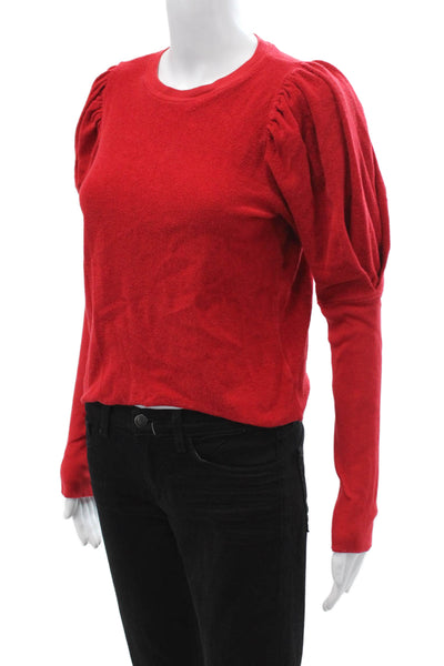 Goldie Womens Red 100% Cotton Crew Neck Pullover Sweater Long Sleeve Size XS