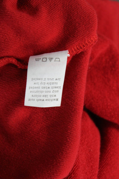 Goldie Womens Red 100% Cotton Crew Neck Pullover Sweater Long Sleeve Size XS