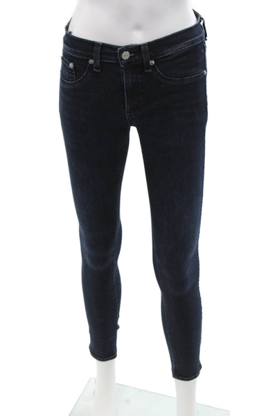 Rag & Bone Jean Womens Ankle Skinny Jeans Dark Blue Low Rise Size 27