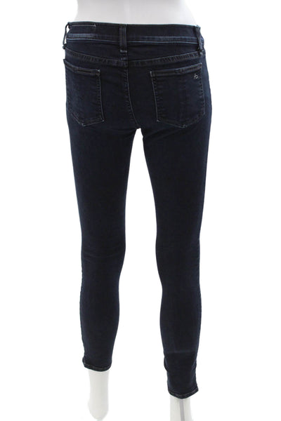 Rag & Bone Jean Womens Ankle Skinny Jeans Dark Blue Low Rise Size 27