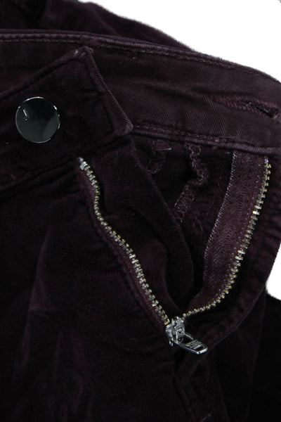 J Brand Women Ankle Jegging Purple Button Cotton Stretch Size 26
