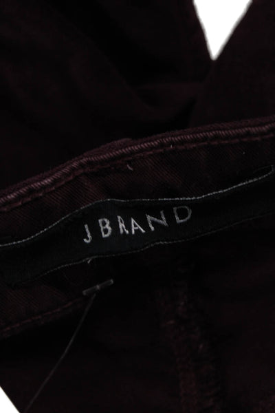 J Brand Women Ankle Jegging Purple Button Cotton Stretch Size 26