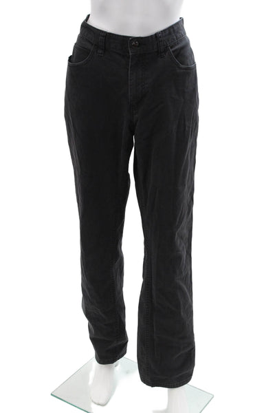 Michael Kors Mens Black Pants 97% Cotton 3% Spandex Button Size 34
