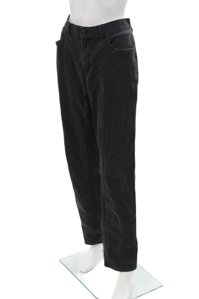 Michael Kors Mens Black Pants 97% Cotton 3% Spandex Button Size 34