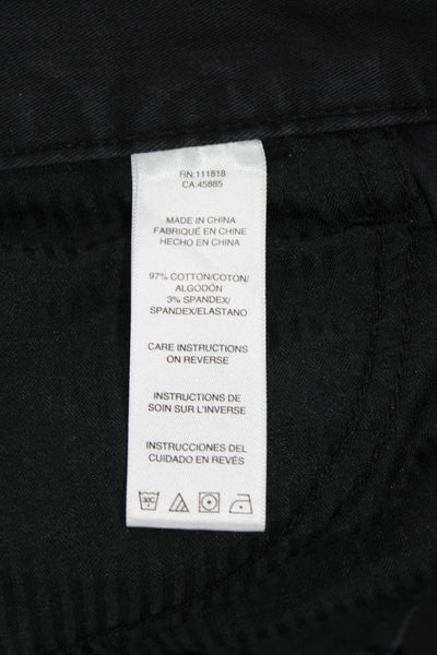 Michael Kors Mens Black Pants 97% Cotton 3% Spandex Button Size 34
