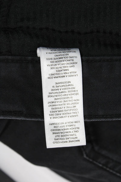 Michael Kors Mens Black Pants 97% Cotton 3% Spandex Button Size 34