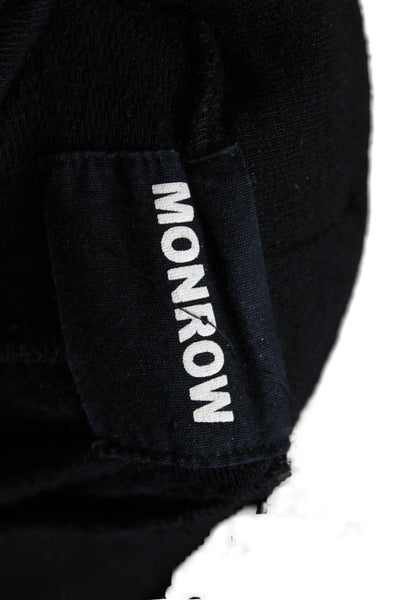Monrow Womens Jogger Sweatpants Black Rayon Drawstring Size 0