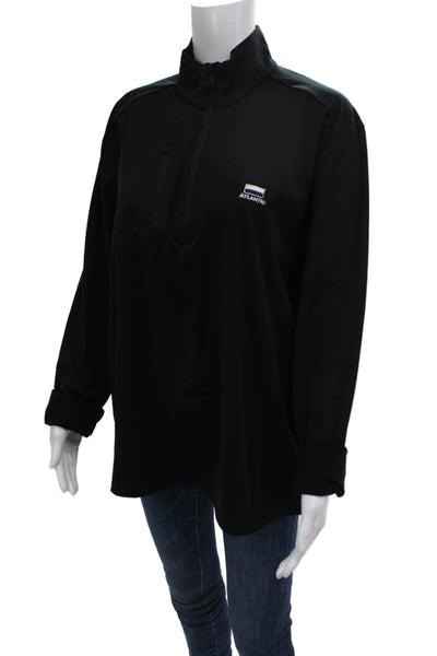 RLX Ralph Lauren Mens Mock Neck Pullover Sweatshirt Black Long Sleeve Size L