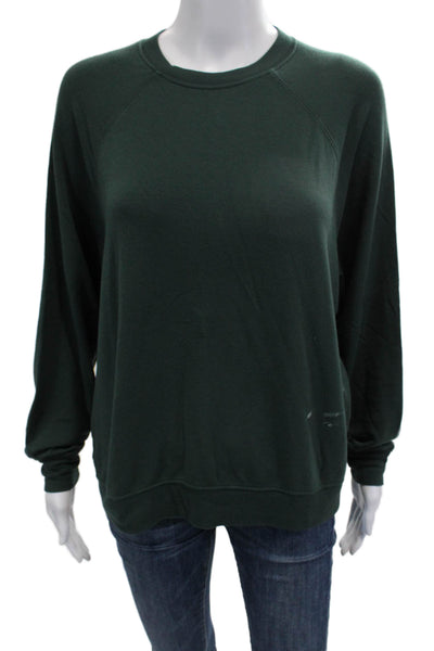 Splits 59 Womens Pullover Sweatshirt Green Modal Spandex Long Sleeve Size XS
