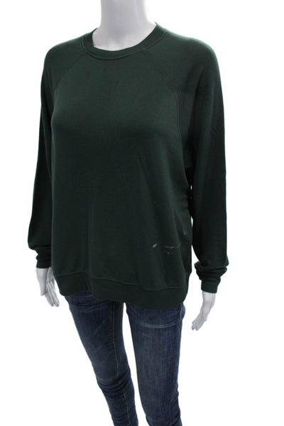 Splits 59 Womens Pullover Sweatshirt Green Modal Spandex Long Sleeve Size XS