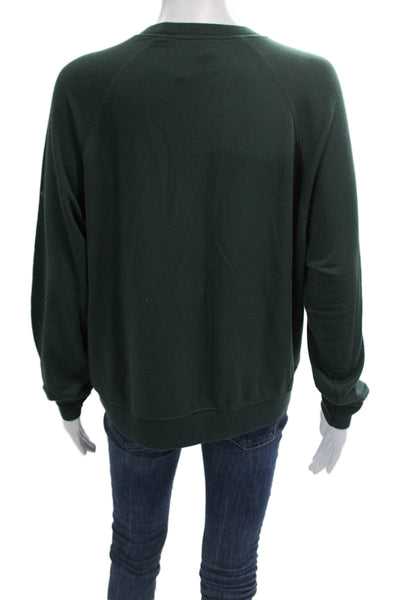 Splits 59 Womens Pullover Sweatshirt Green Modal Spandex Long Sleeve Size XS
