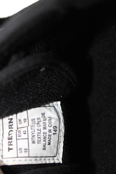 Tretorn Womens Lace Up Canvas Low Top Sneakers Black White Size 12