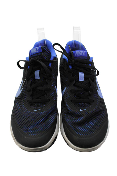 Nike Womens Lace Up Knit Low Top Running Sneakers Blue Black Size 11.5