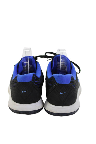 Nike Womens Lace Up Knit Low Top Running Sneakers Blue Black Size 11.5