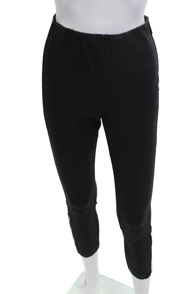 Rag & Bone Womens Cropped Ankle Pants Black Cotton Blend Zip Size 6