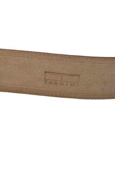 Tardini Womens Genuine American Alligator 1" & 1/4 Width Belt Sport Rust Sz 34